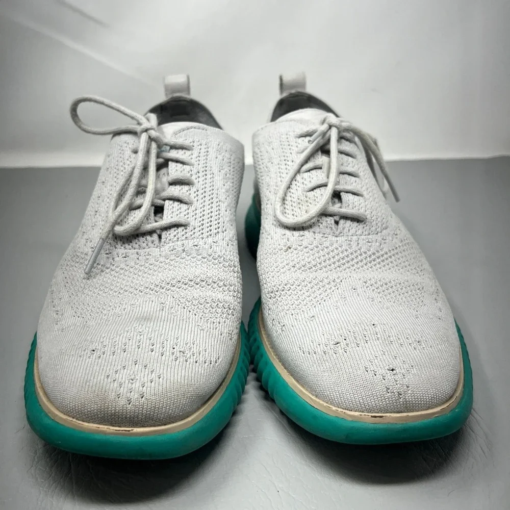 Cole Haan 2 Zerogrand Stitchlite Mens Oxford Shoes 13M Gray‎ Teal Breathable Fit